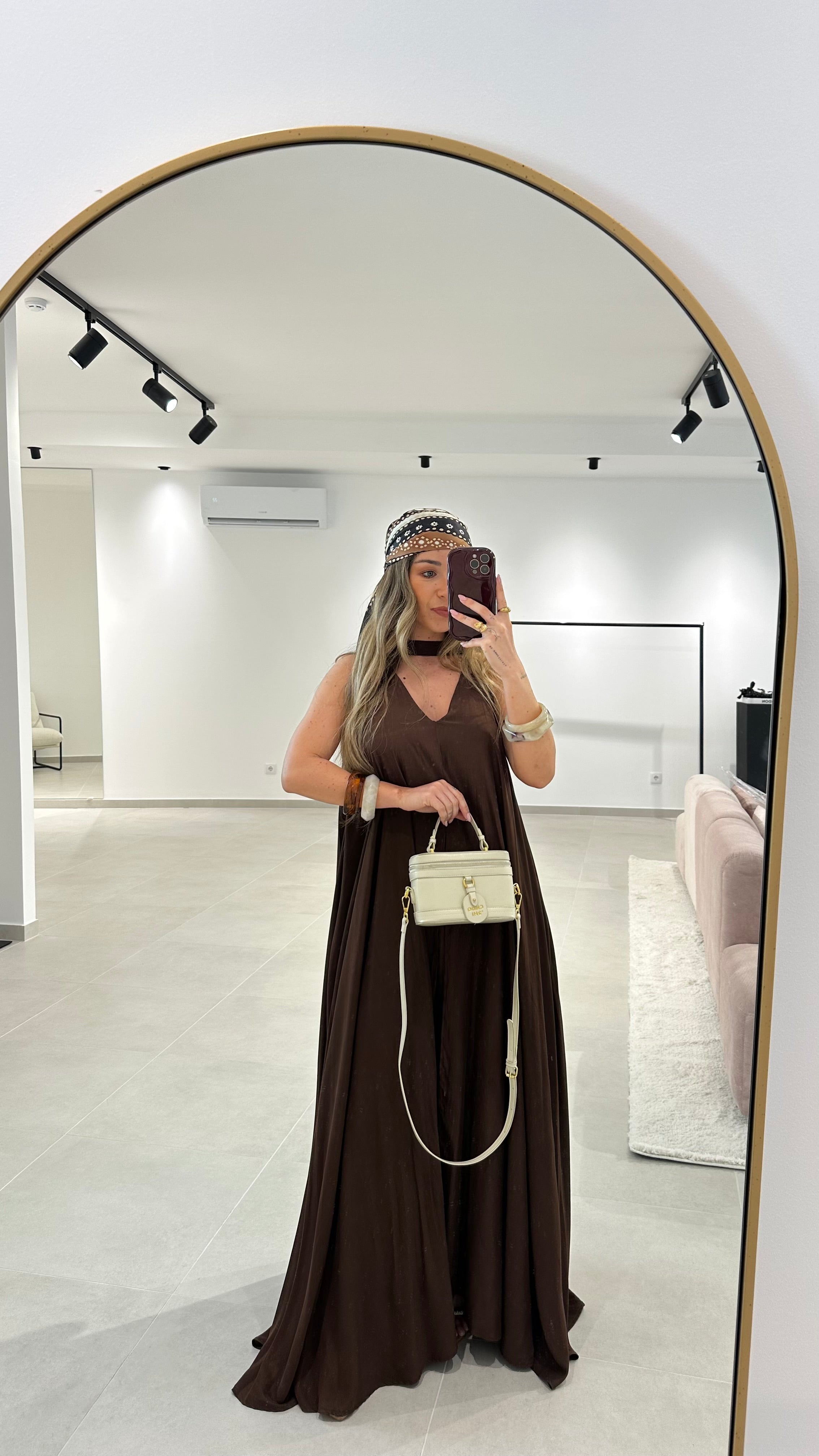 Vestido Castanho Longo