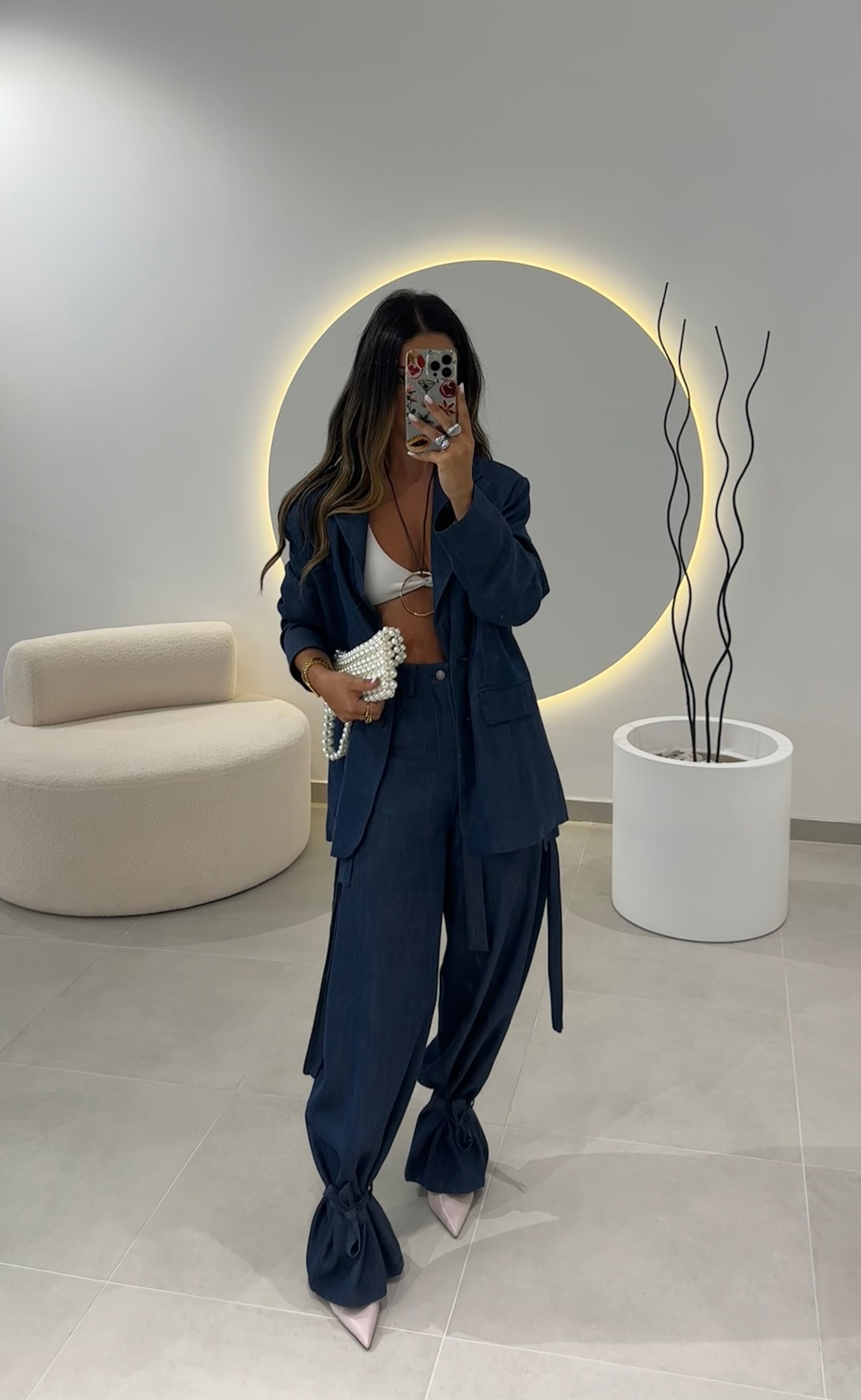Blazer Azul Lapela Lumina