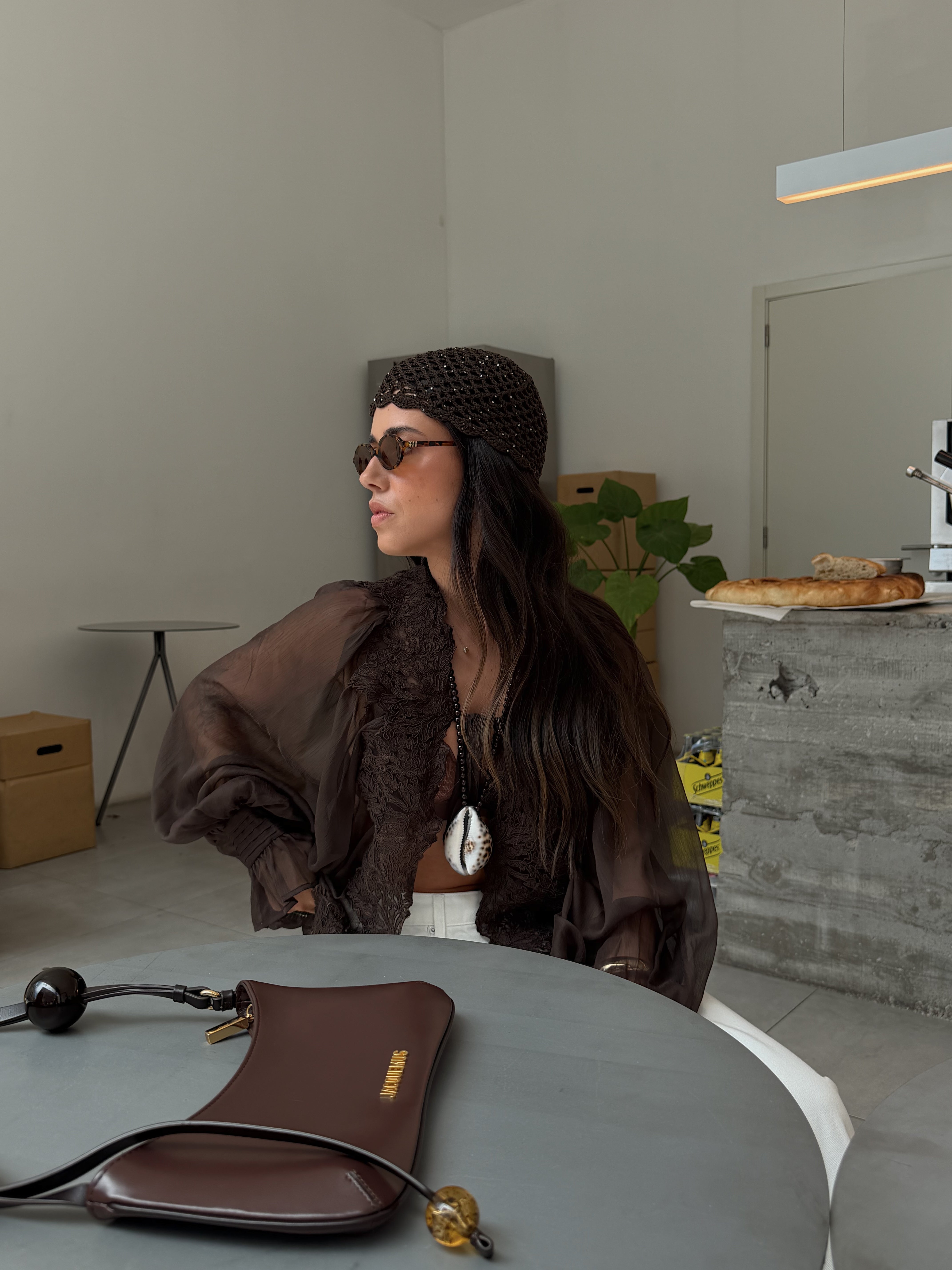 Lace Brown Blouse