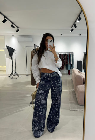 Blue Bandana Jeans