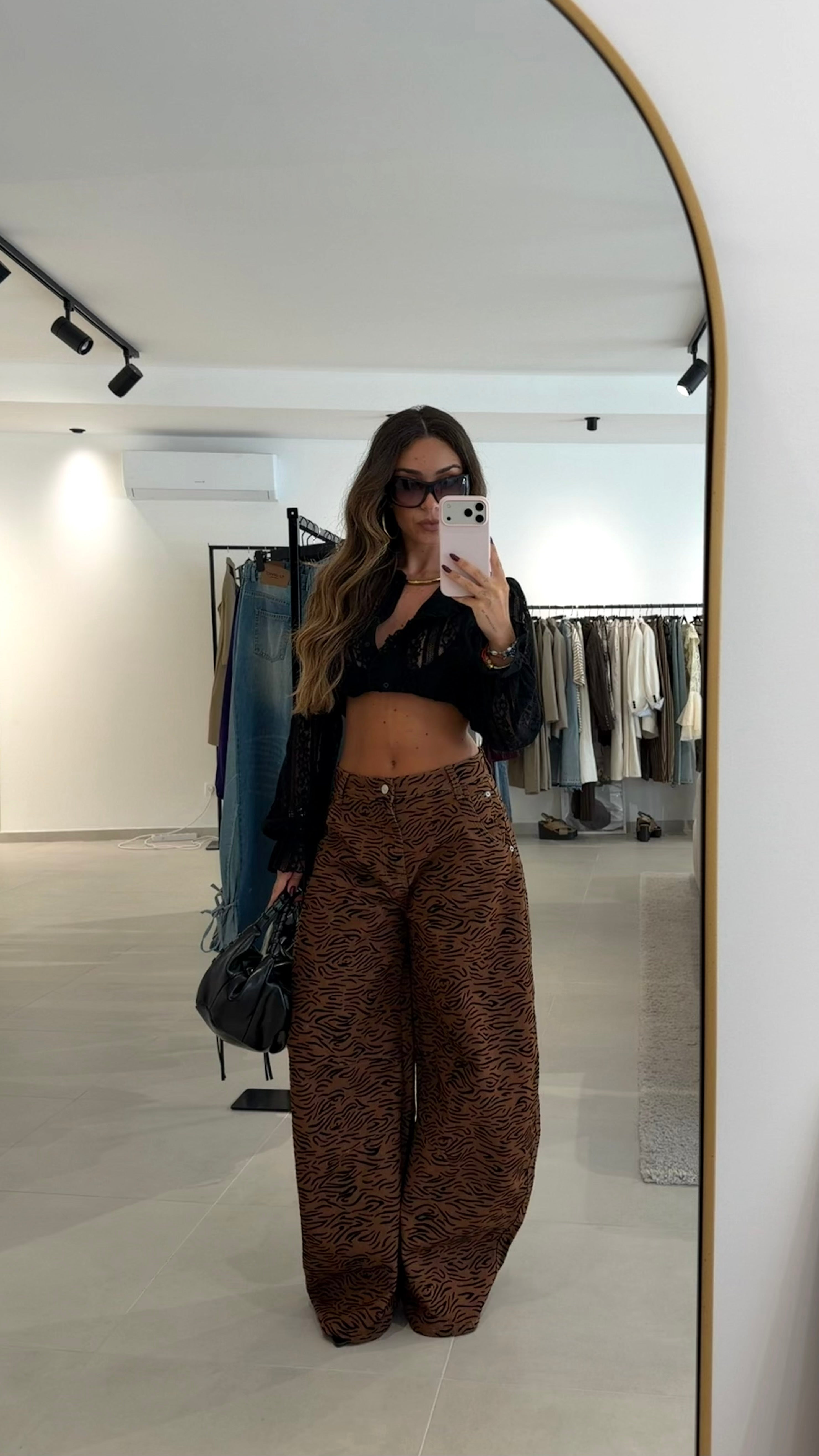 Brown Zebra Jeans