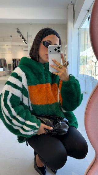 Green Faux Fur Jacket