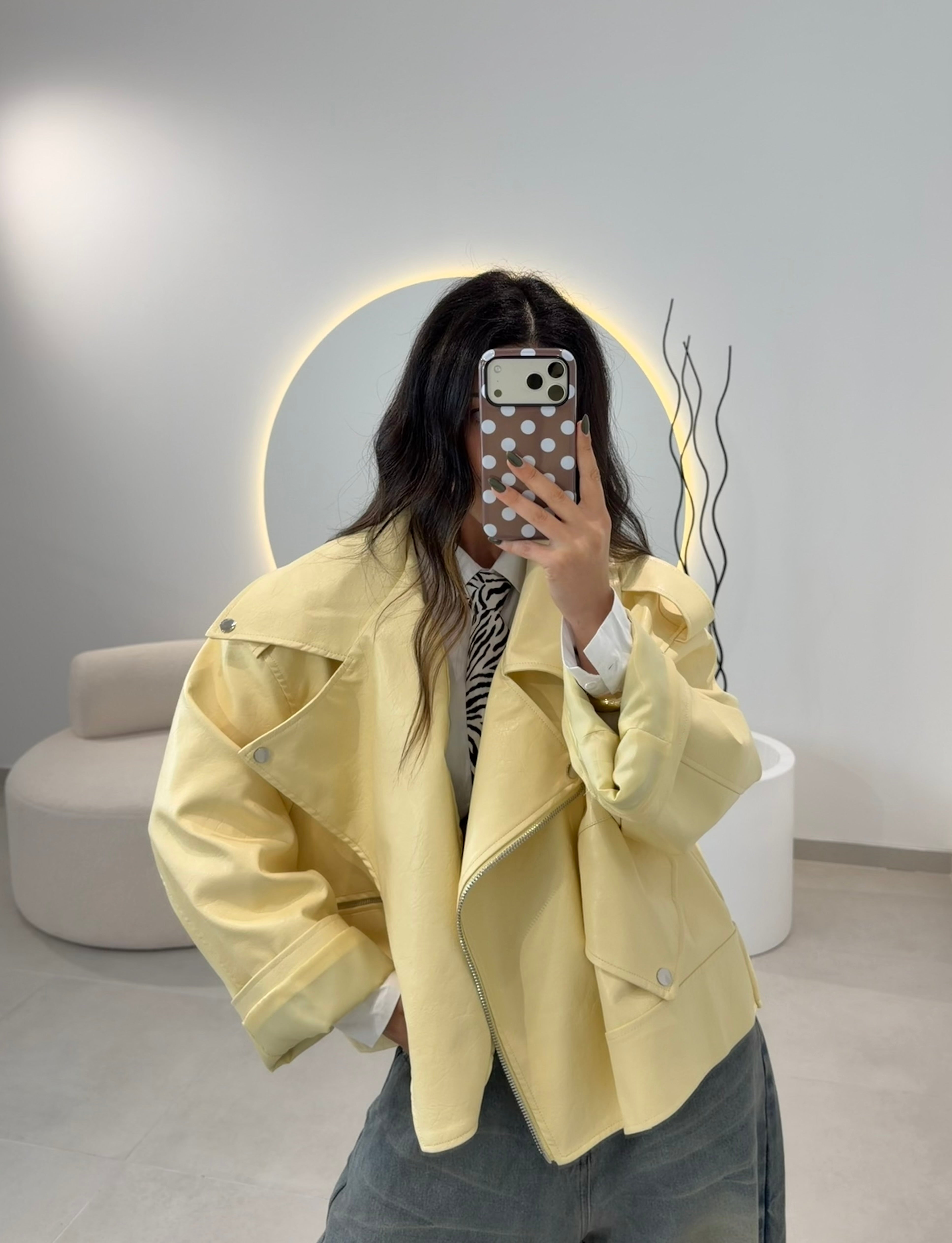 Oversize Butter Yellow Biker