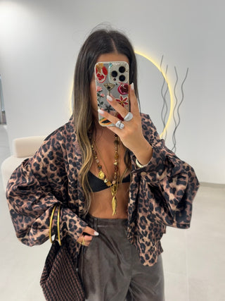 Bomber Oversize Leopardo