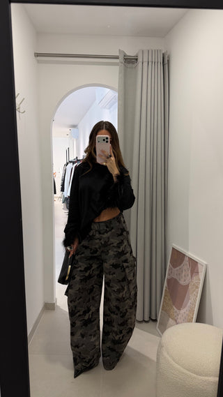 Rebel Camo Wide Leg Pants