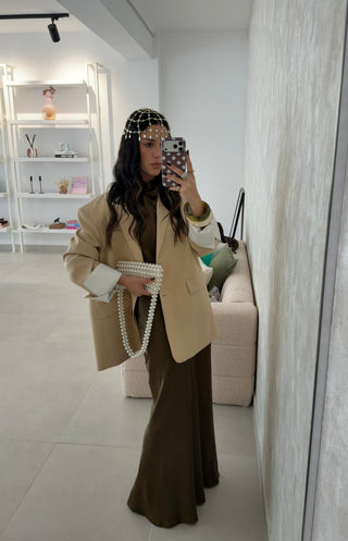 Beige Oversize Blazer