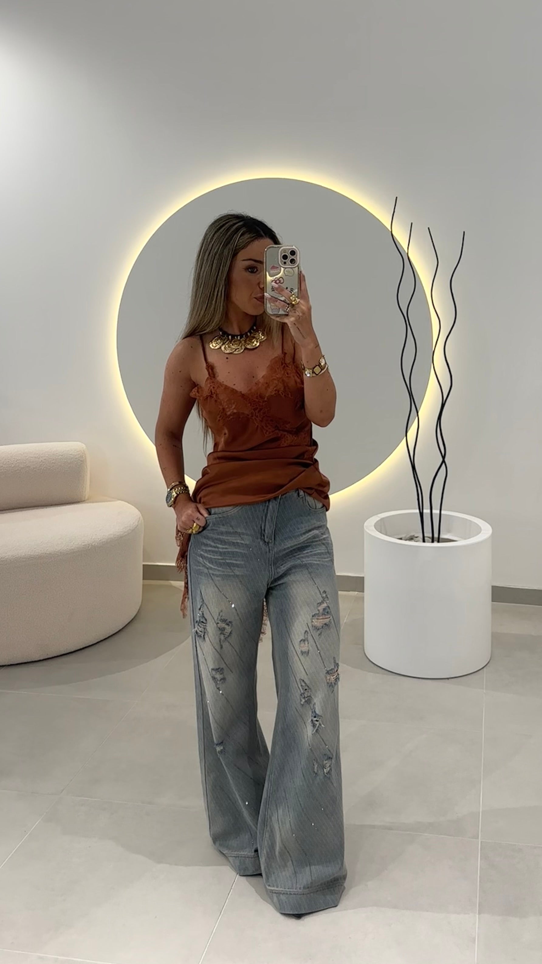 Jeans Rasgos Brilhos