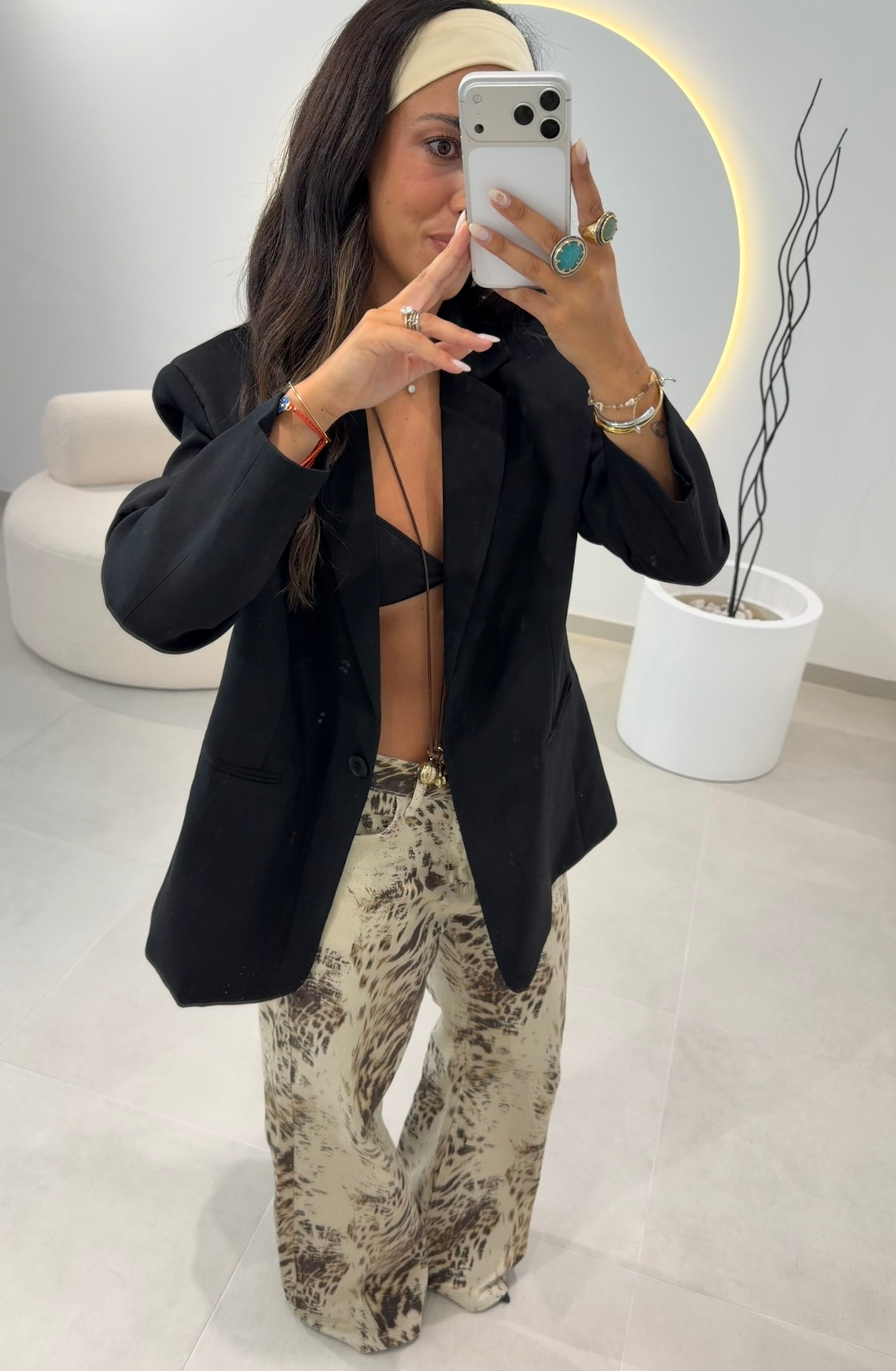 Leopard Wide Leg Jeans