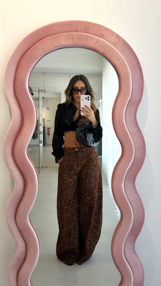 Brown Zebra Jeans