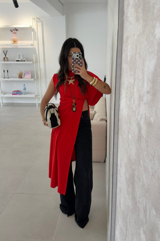 Asymmetrical Top in Red