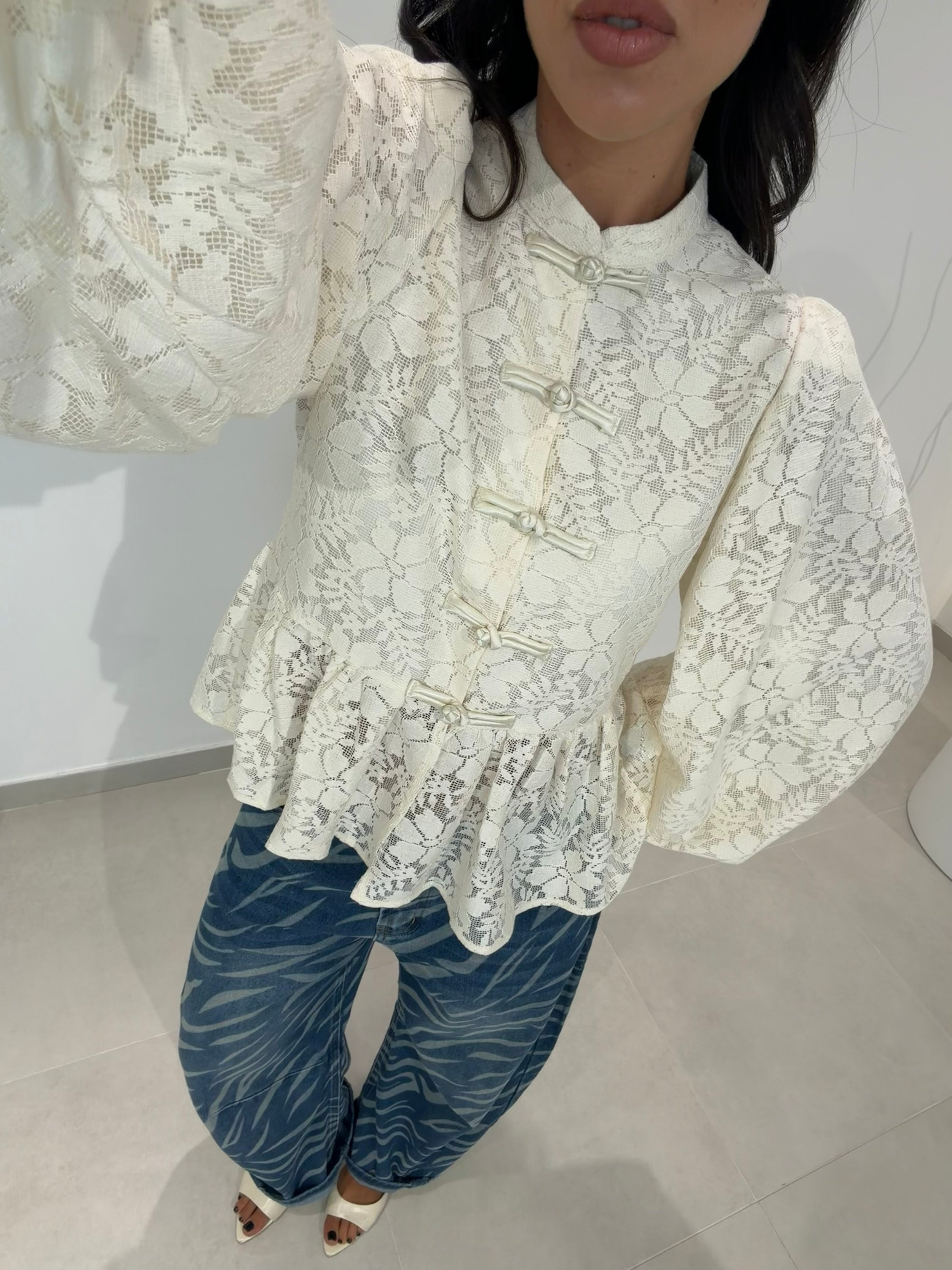 Lace Blouse With Buttons