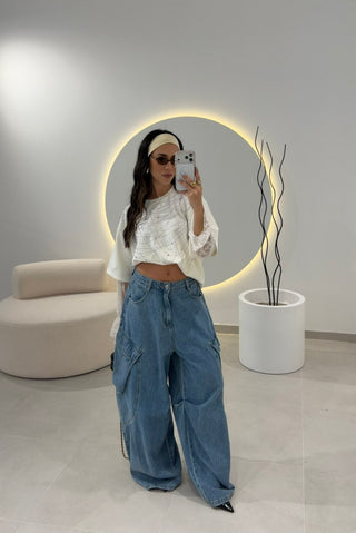 White Sweater With Lace