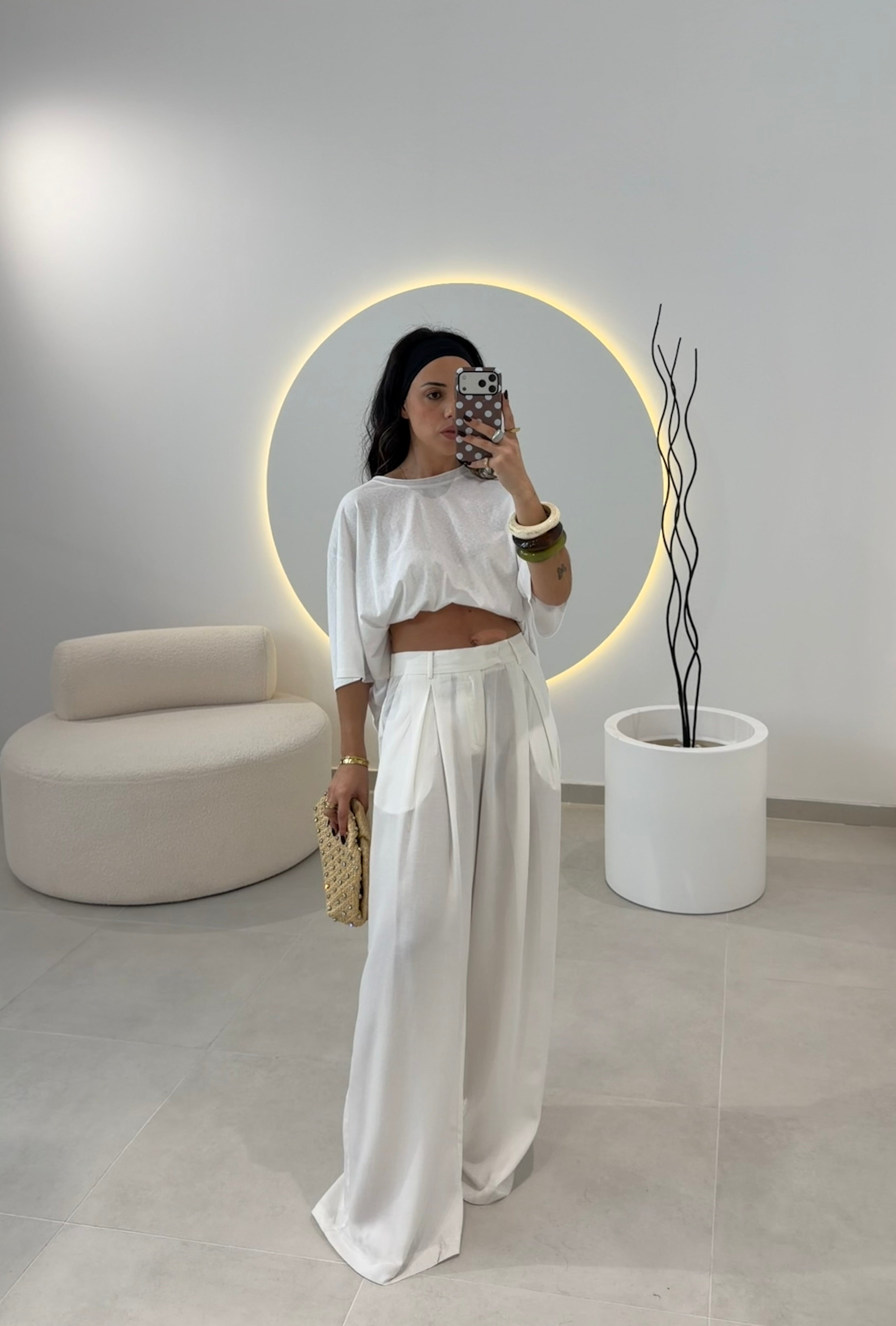 White Classic Pants