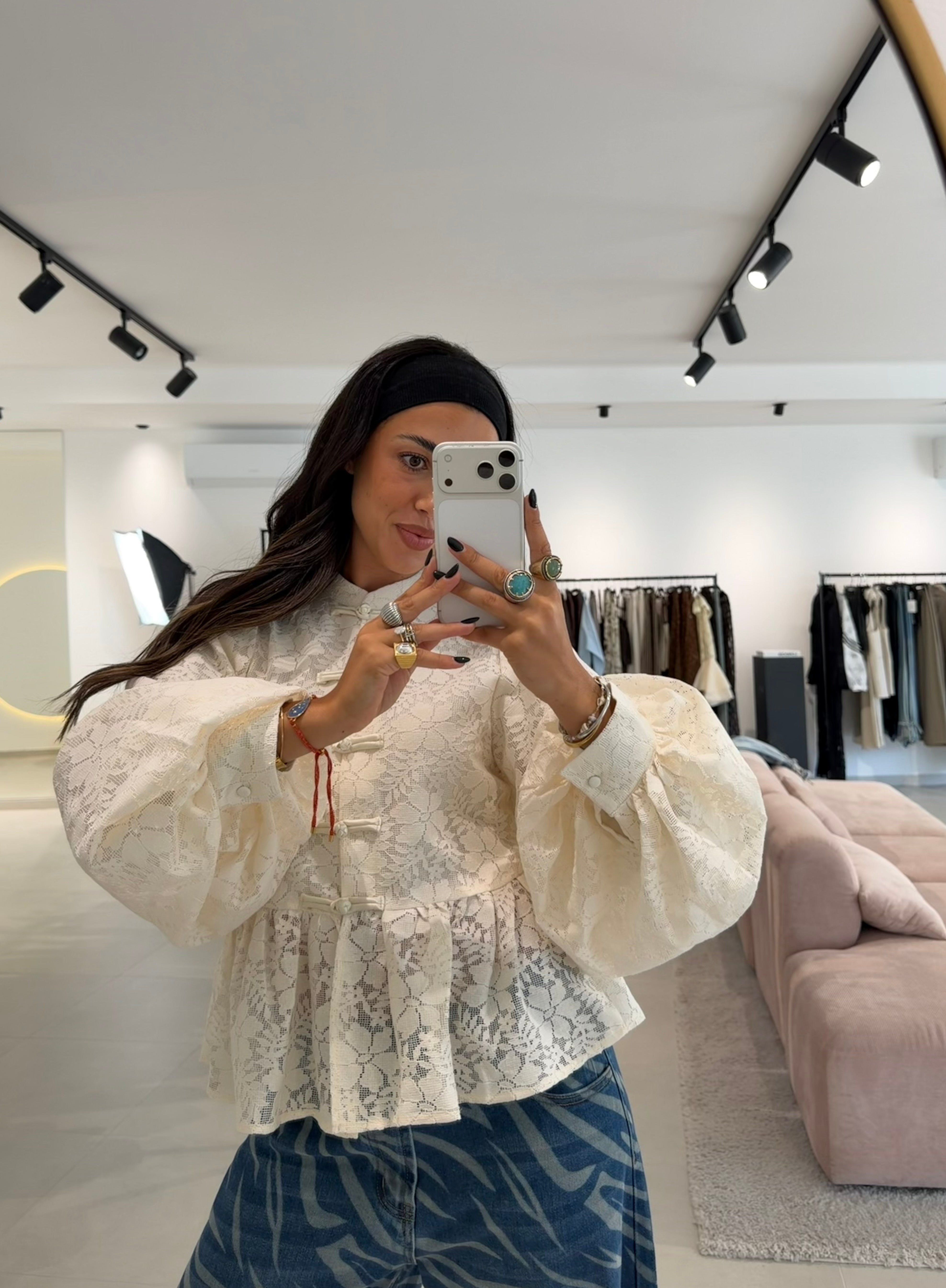 Lace Blouse With Buttons
