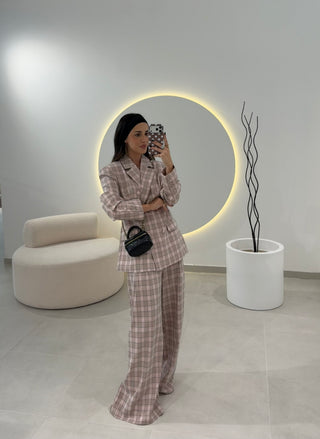 Checkered Pink Suit