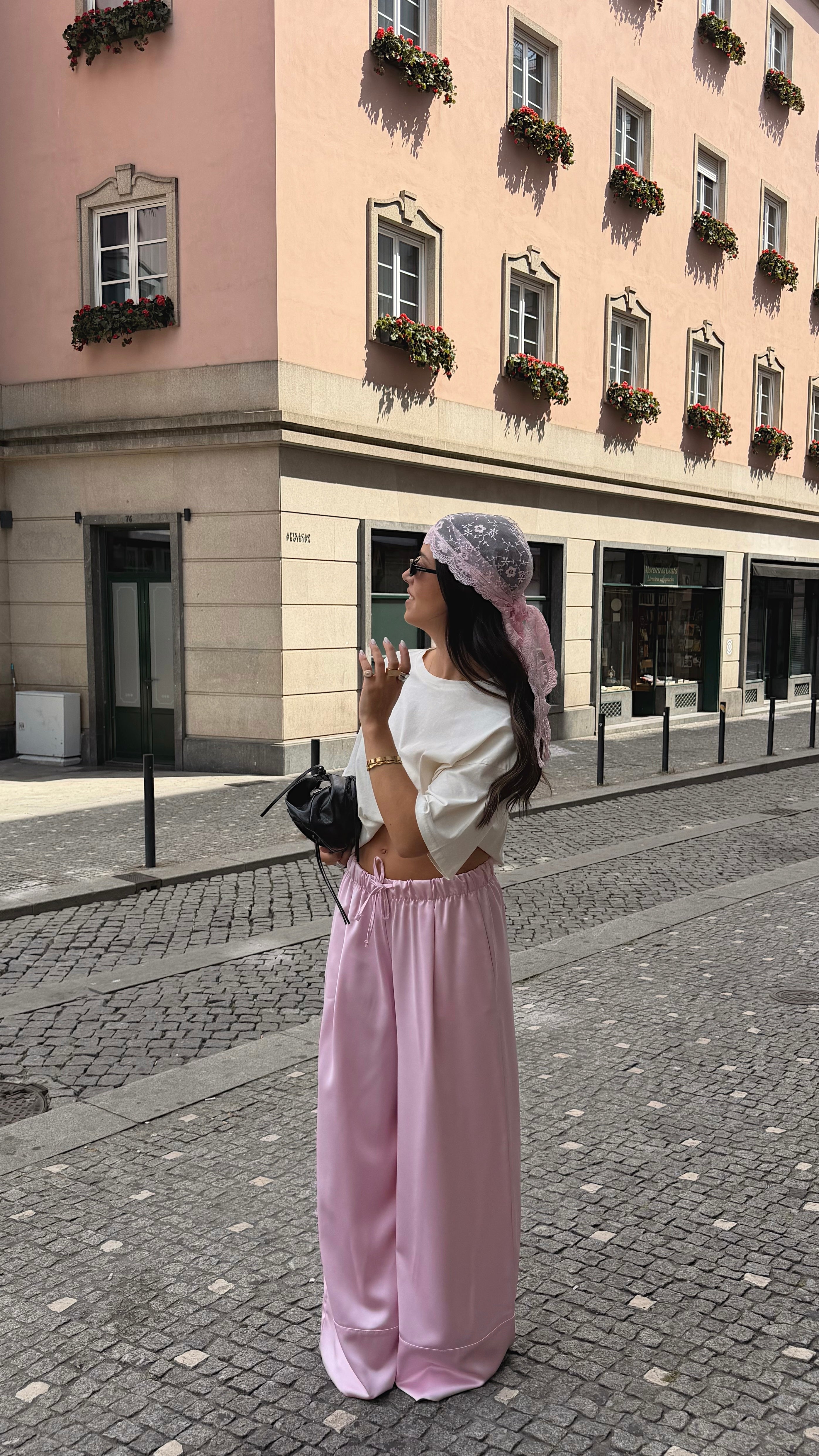 Pink Satin Pants