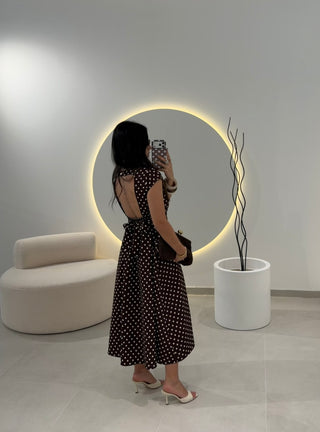 Brown Polkadot Dress