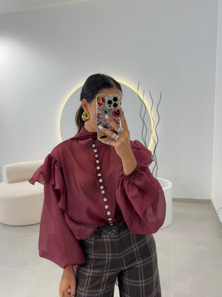 Blusa Jóia Bordeaux