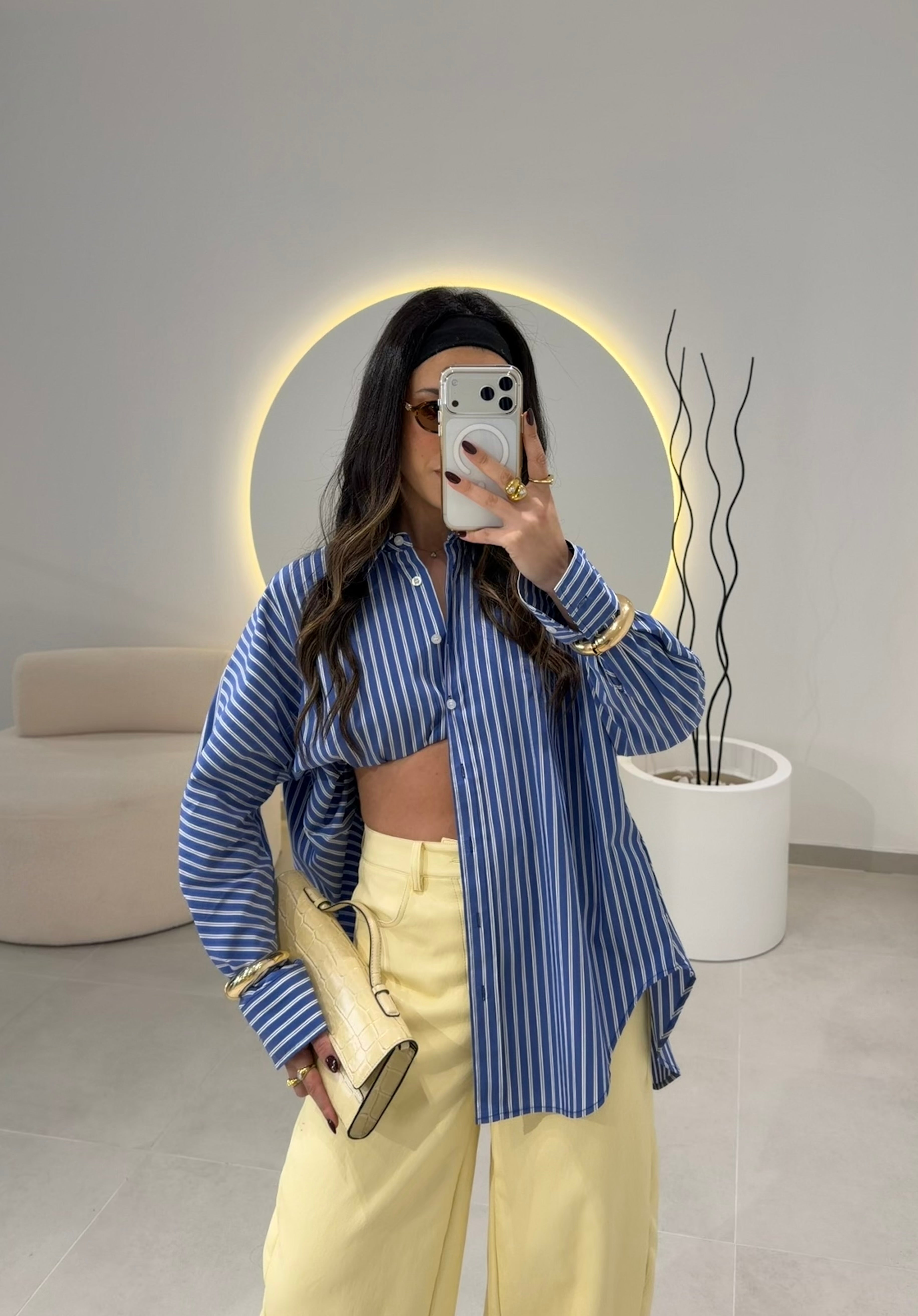 Blue Oversize Shirt Lumina