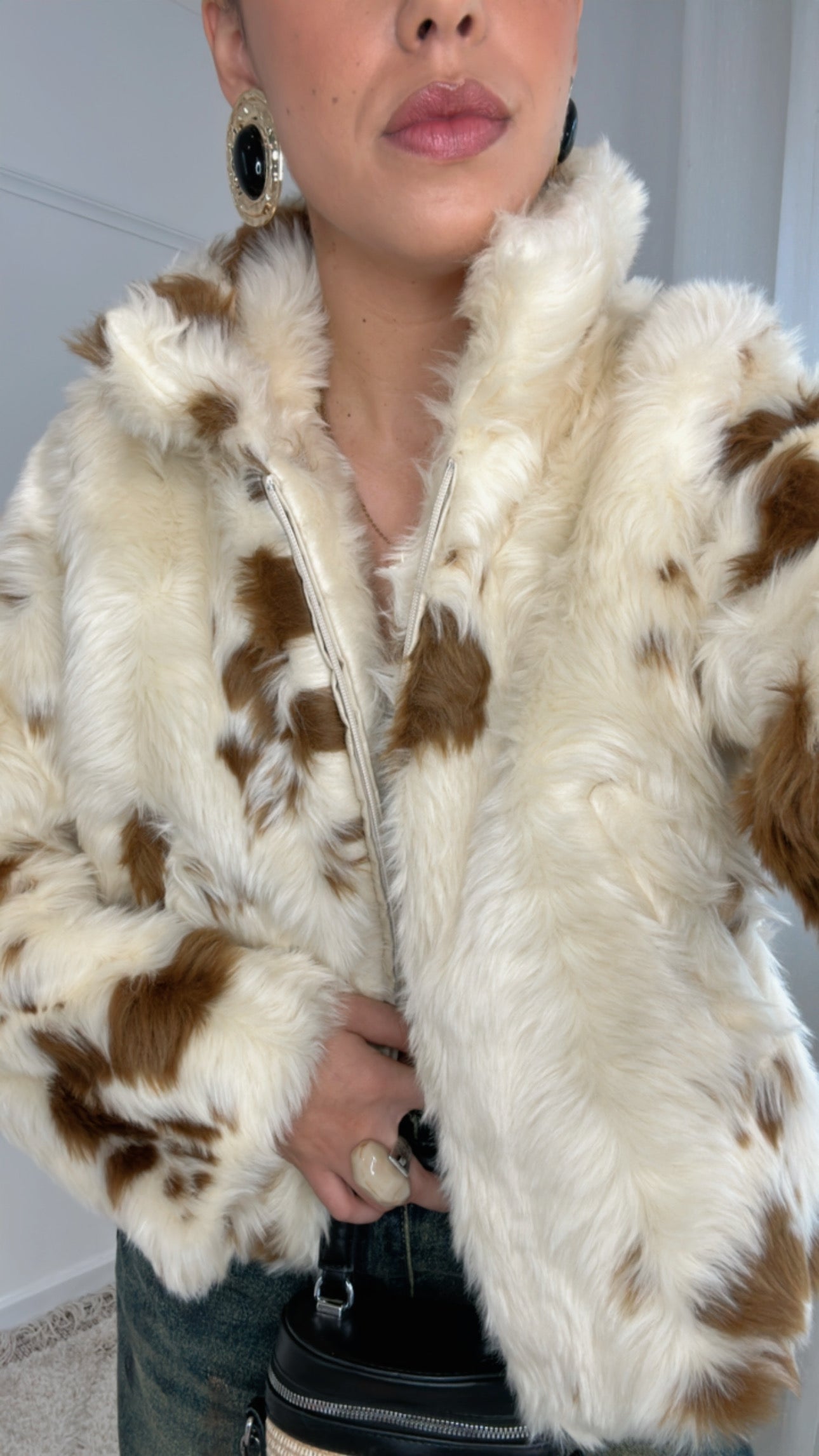 Casaco Faux Fur Padrão