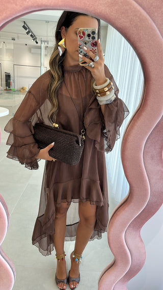 Brown Boho Dress