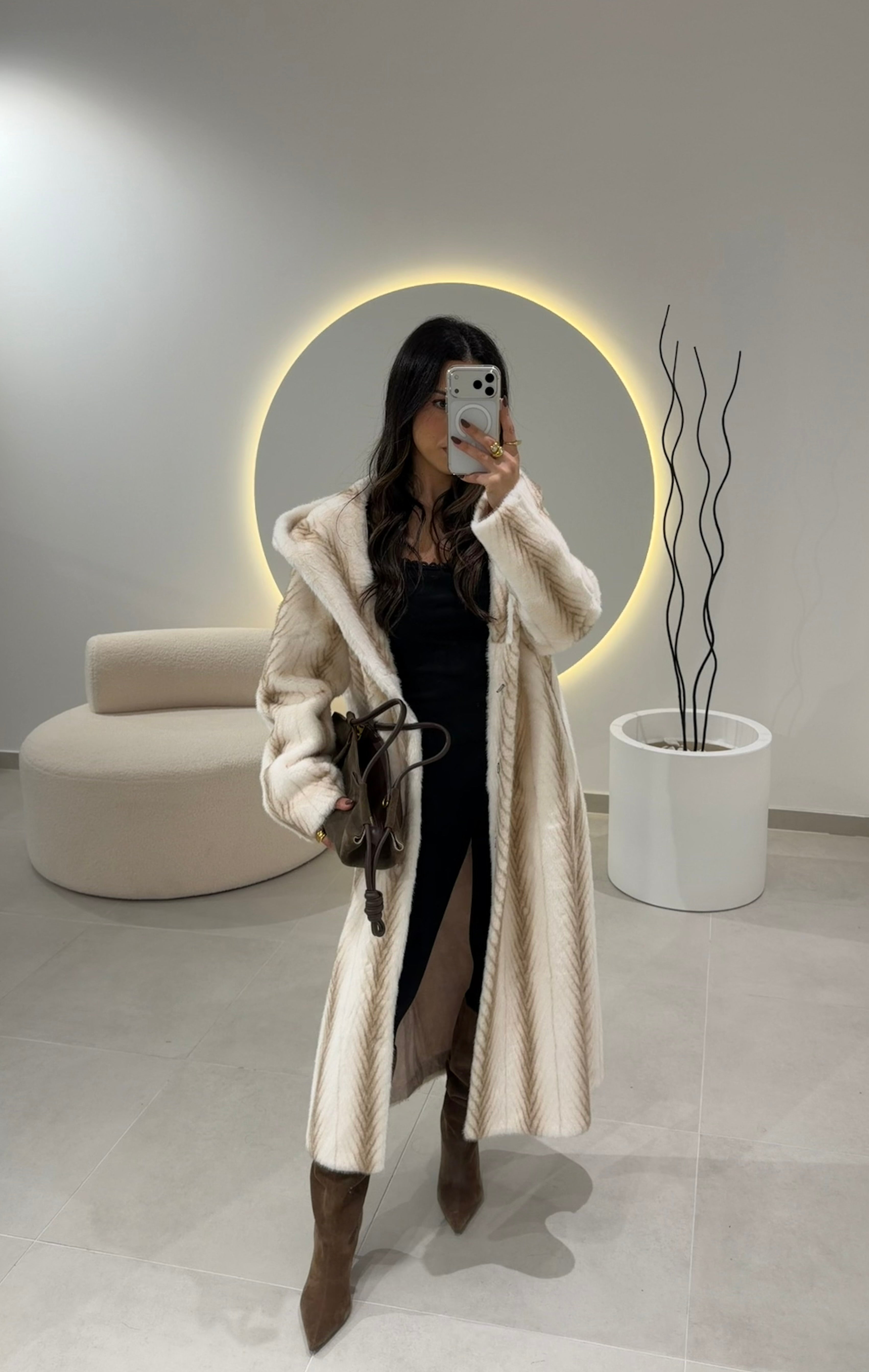 White Faux Fur Coat