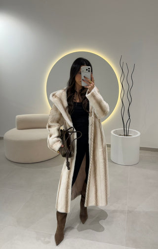 White Faux Fur Coat