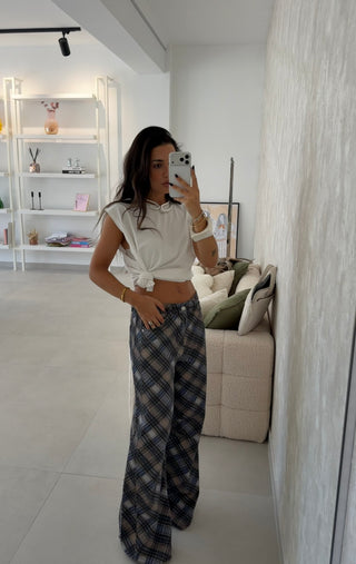 Blue Tartan Jeans