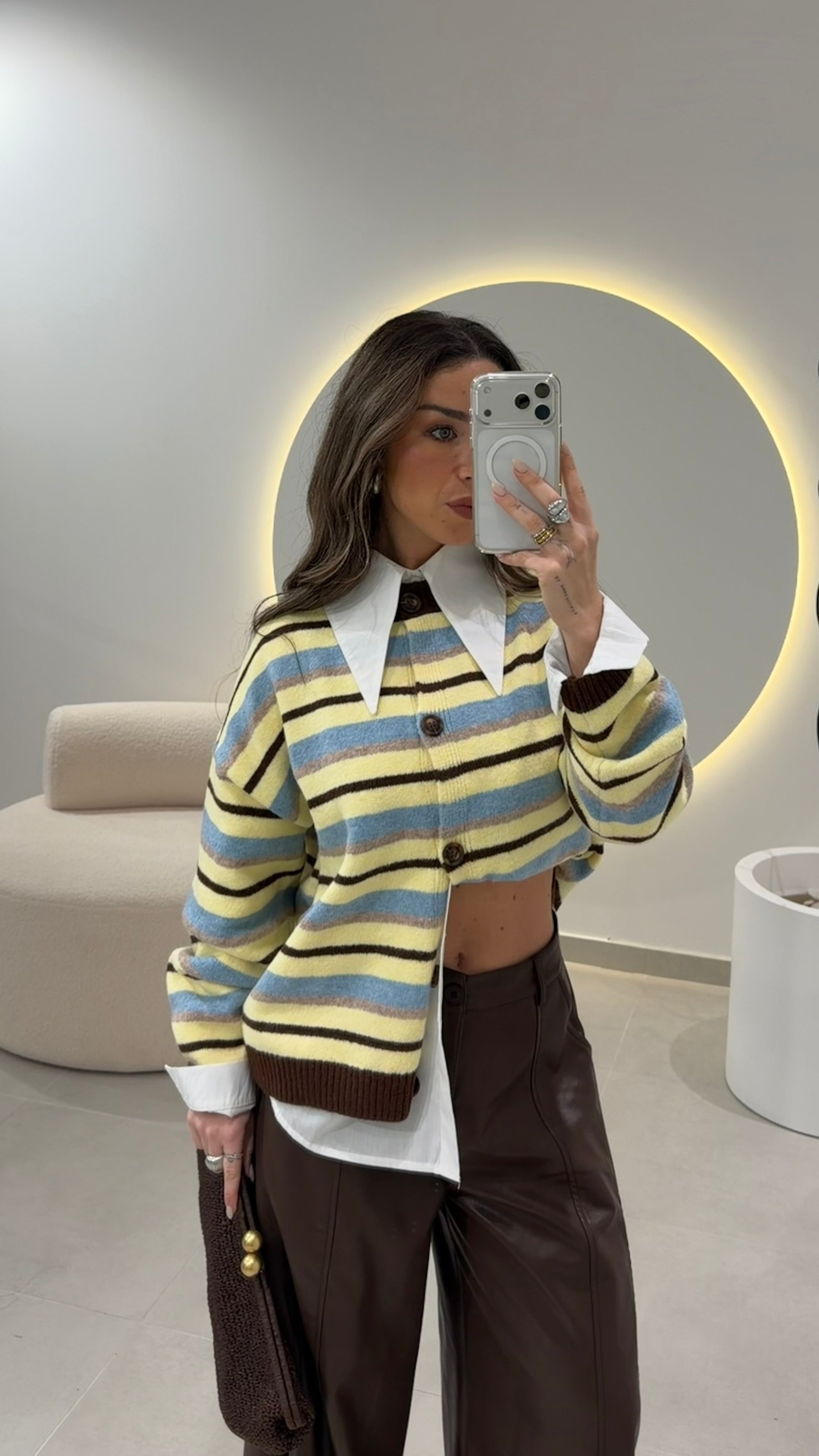 Blue and Yellow Cardigan