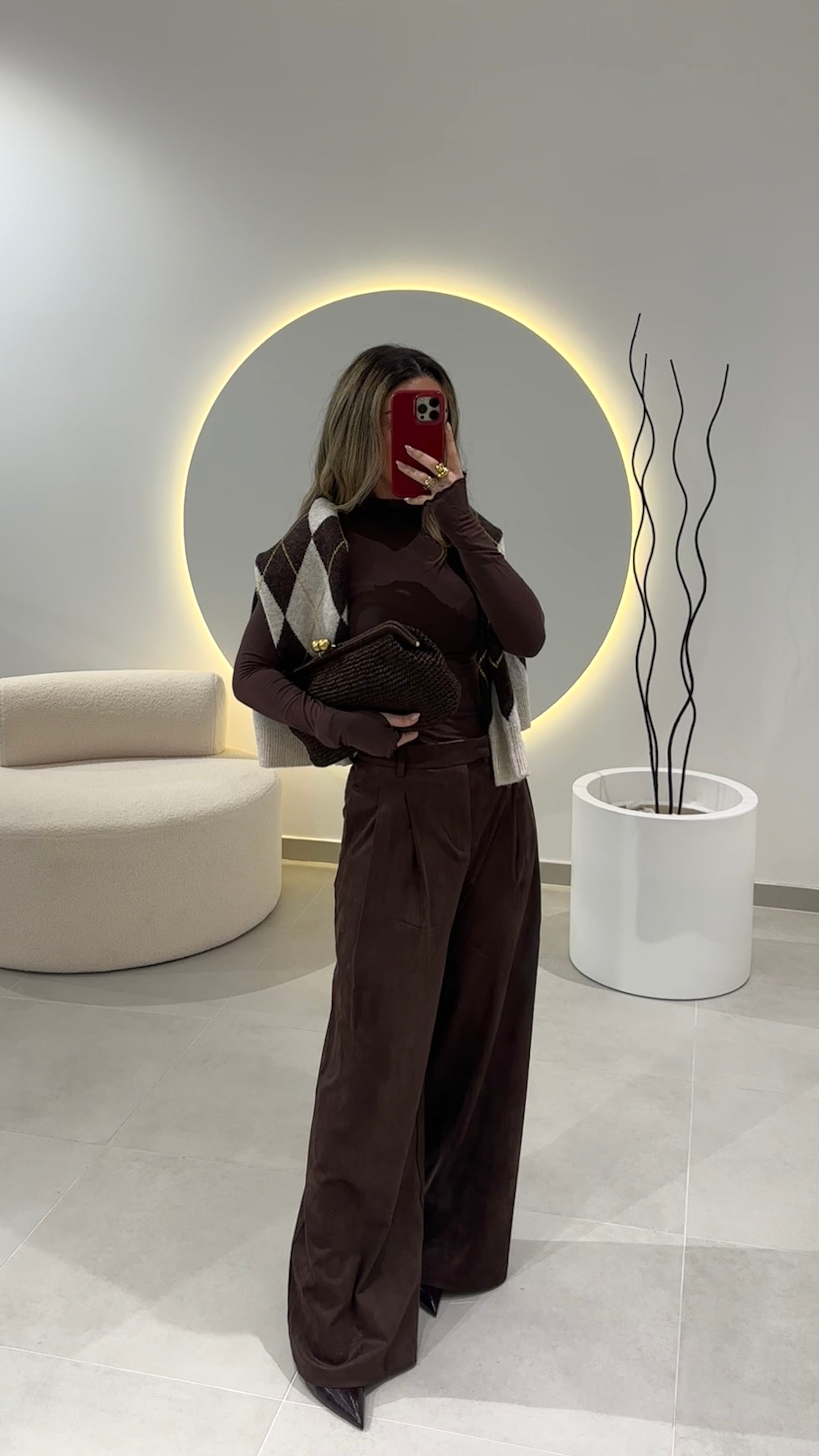 Suede Classic Pants Brown