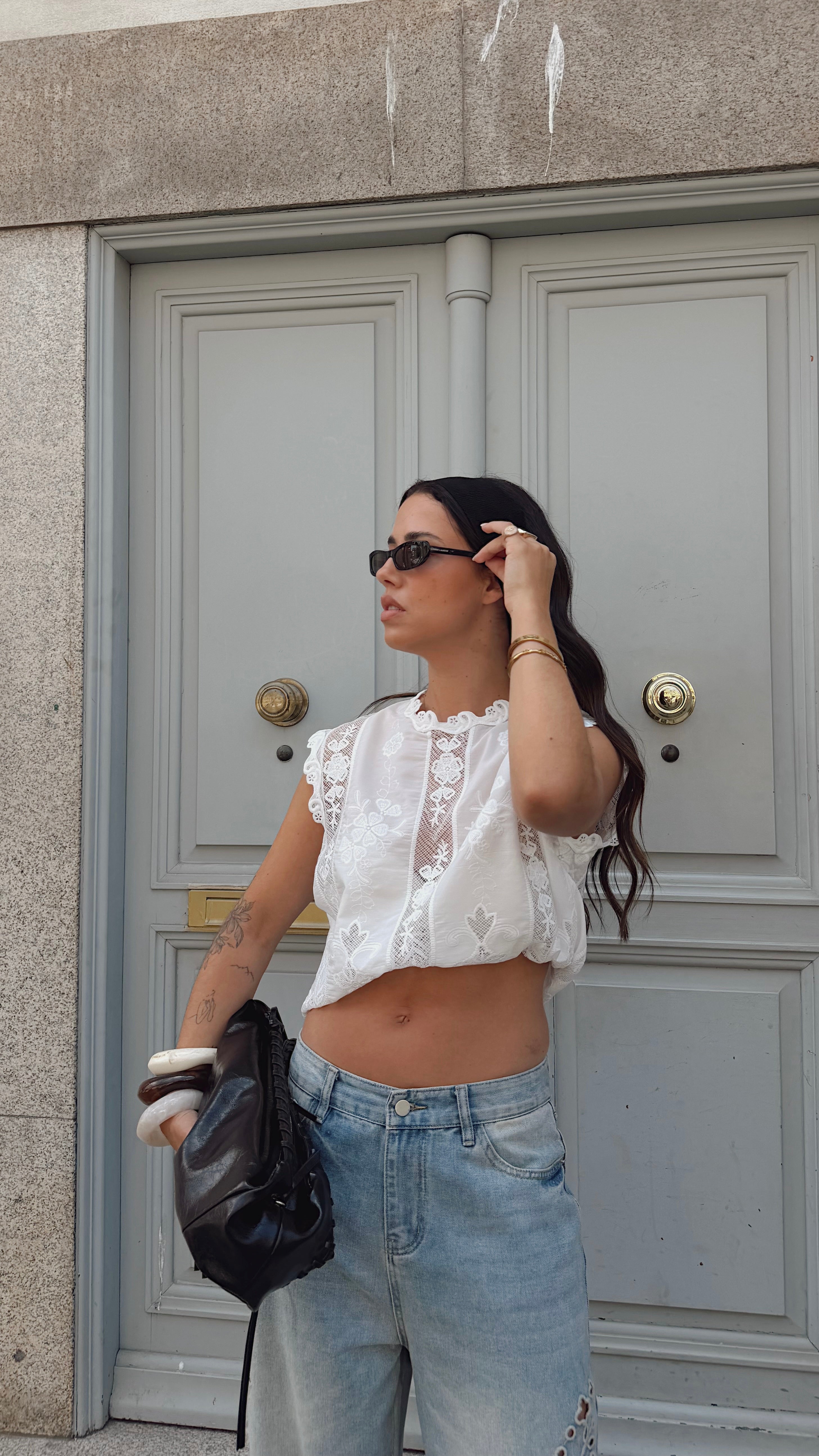 Lace White Blouse