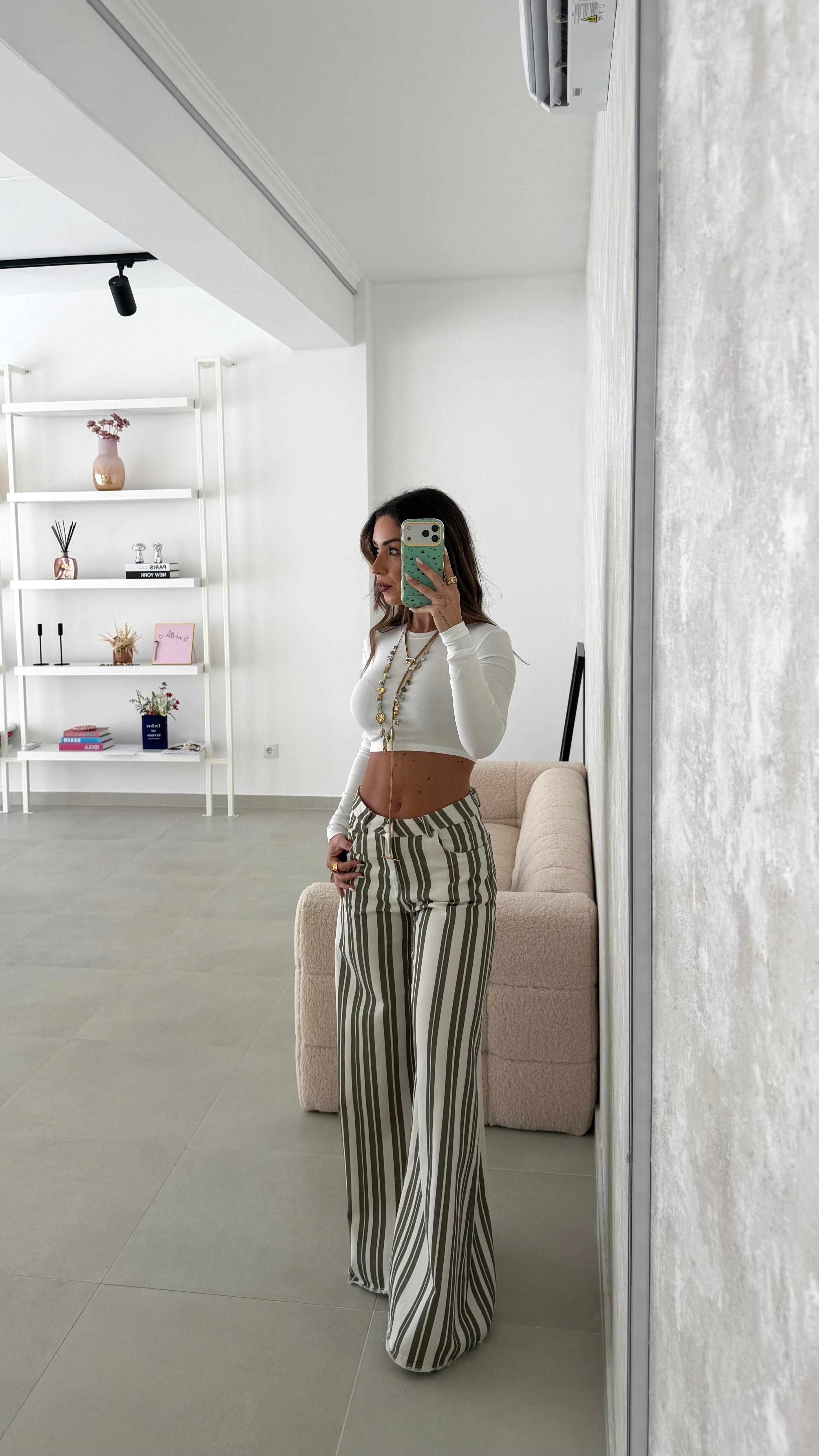 White Long Sleeve Top LUMINA