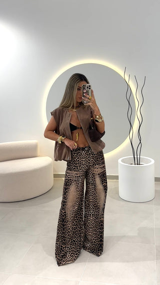 Leopard Print Jeans