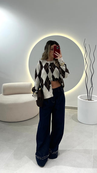 Diamond Pattern Cardigan