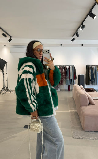 Green Faux Fur Jacket