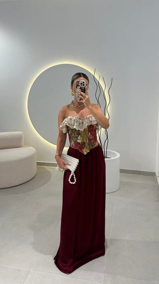 Saia Acetinada Bordeaux