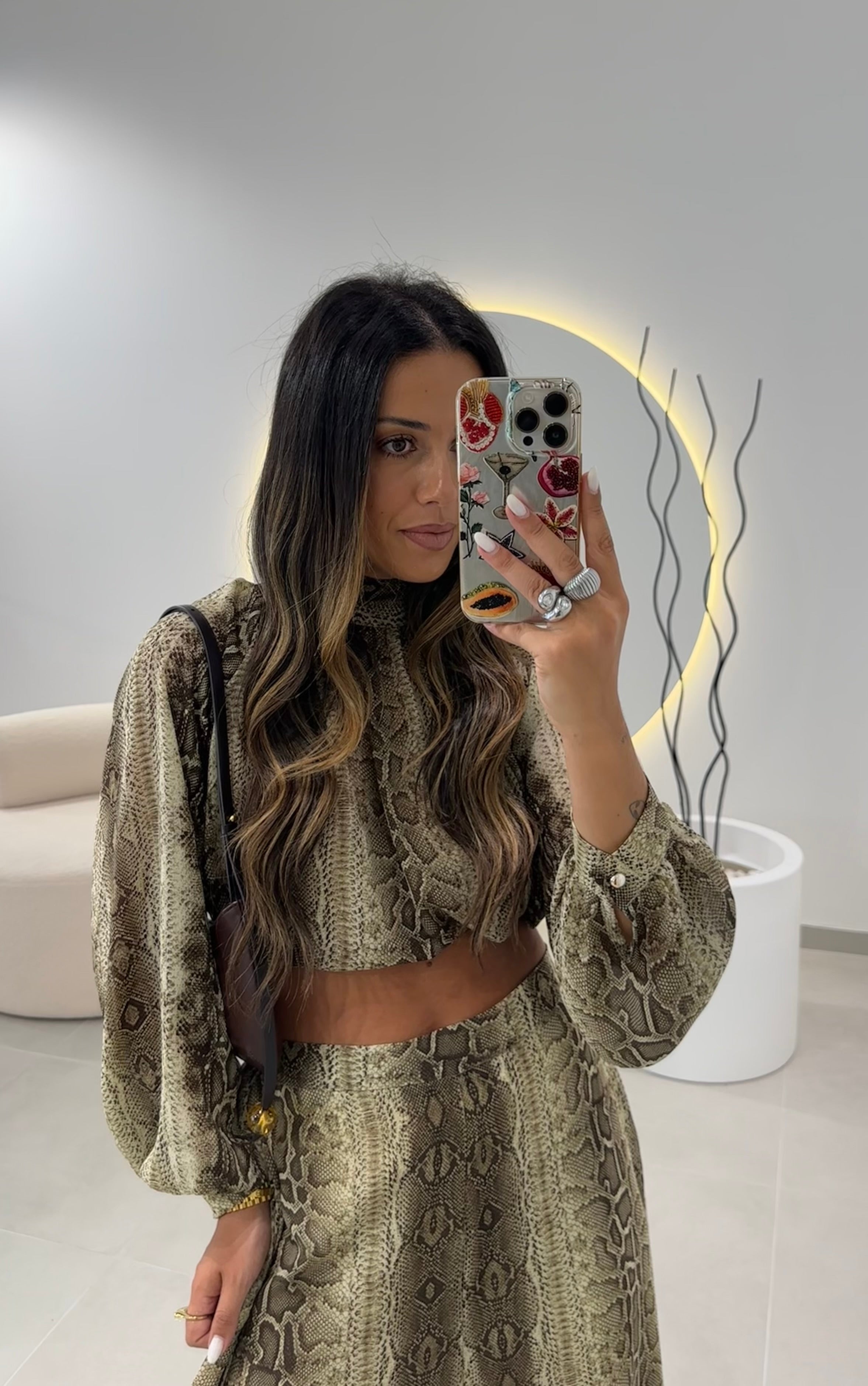 Conjunto Fluído Snake Print