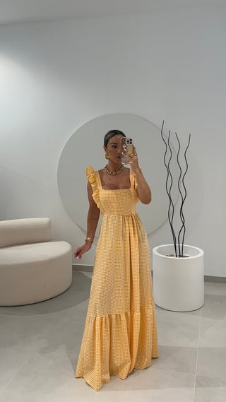 Vestido Longo Vichy