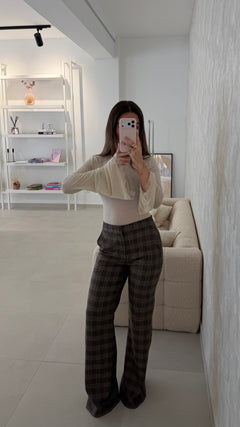 Checkered Brown Pants Lumina