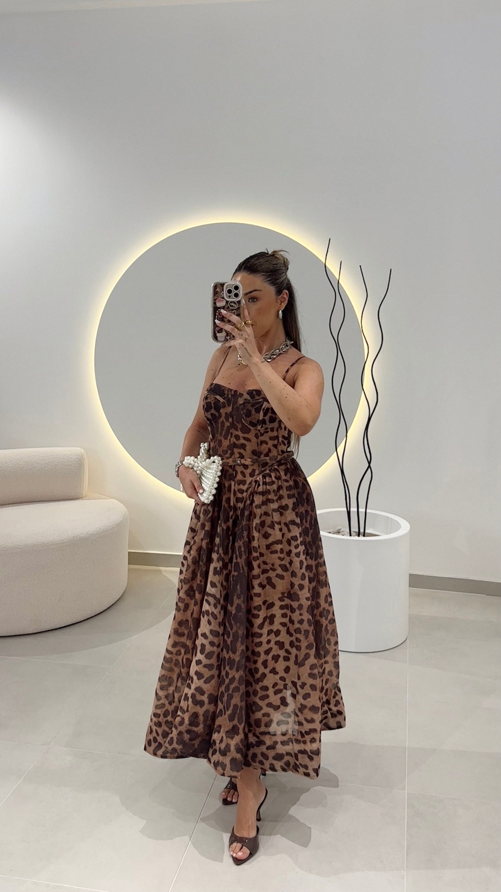 Vestido Leopardo Corset