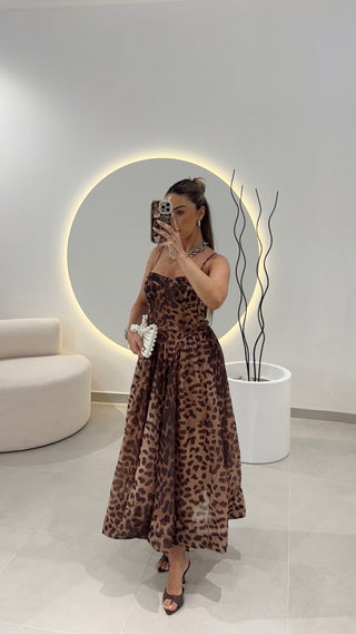 Vestido Leopardo Corset