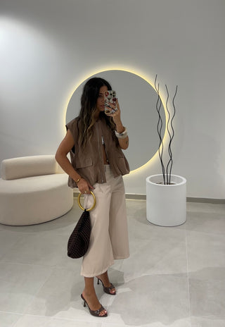 Cream Bermuda Shorts