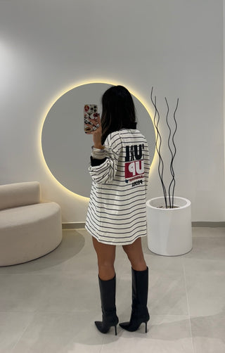 White Striped Polo Shirt