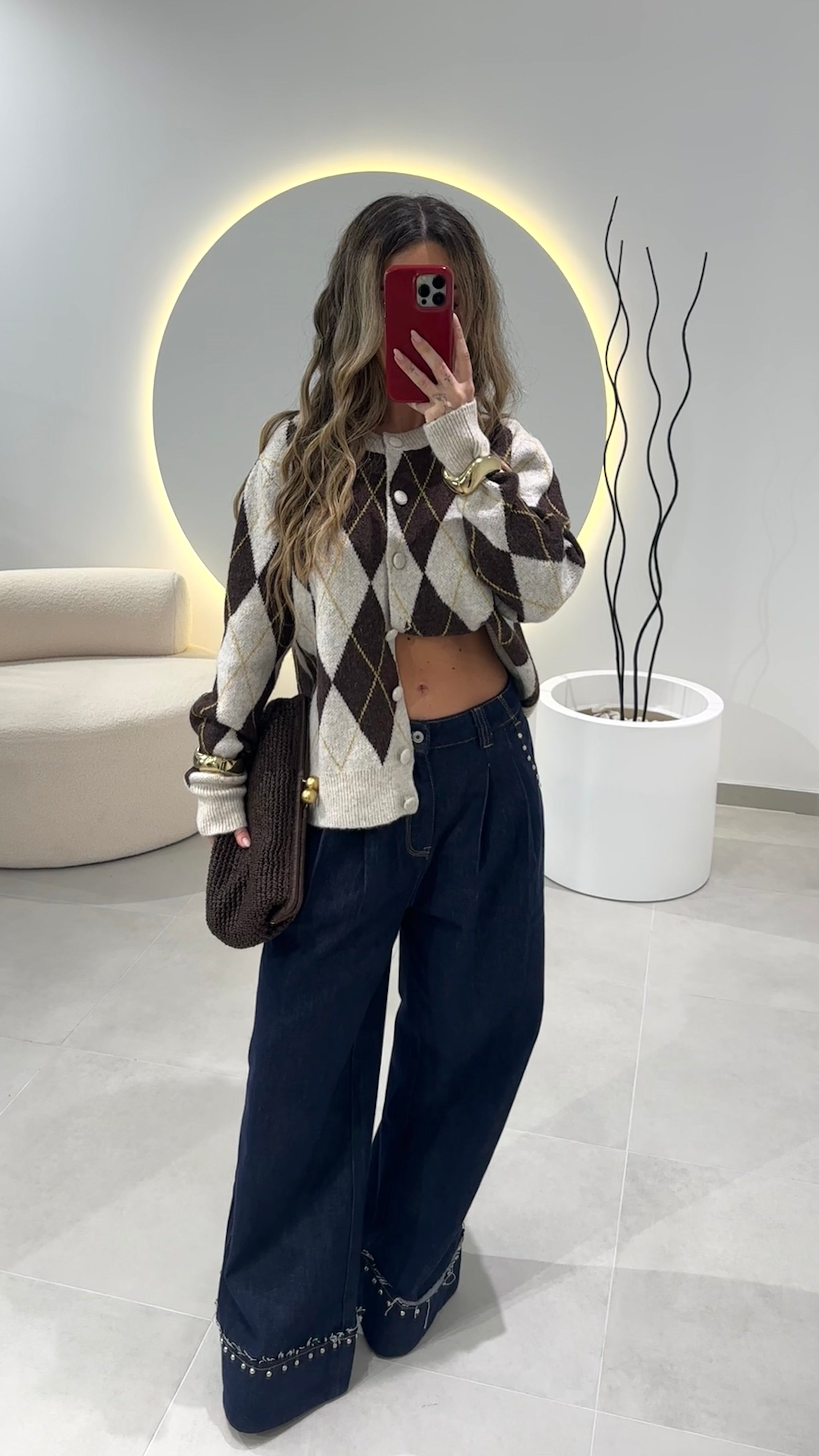 Diamond Pattern Cardigan