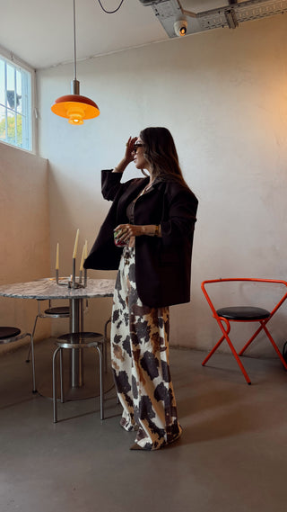 Brown Oversize Blazer Lumina