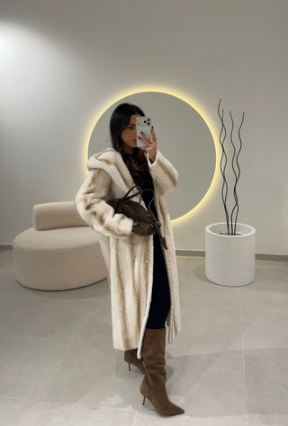 White Faux Fur Coat