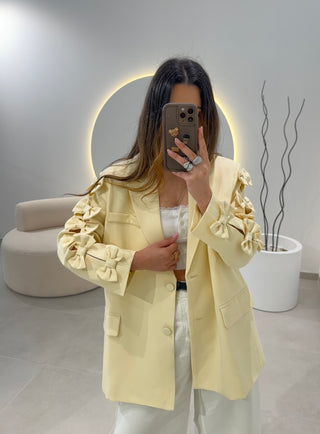 Blazer Amarelo Manteiga Laços