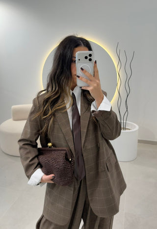 Checkered Suit with Bombacha Pants