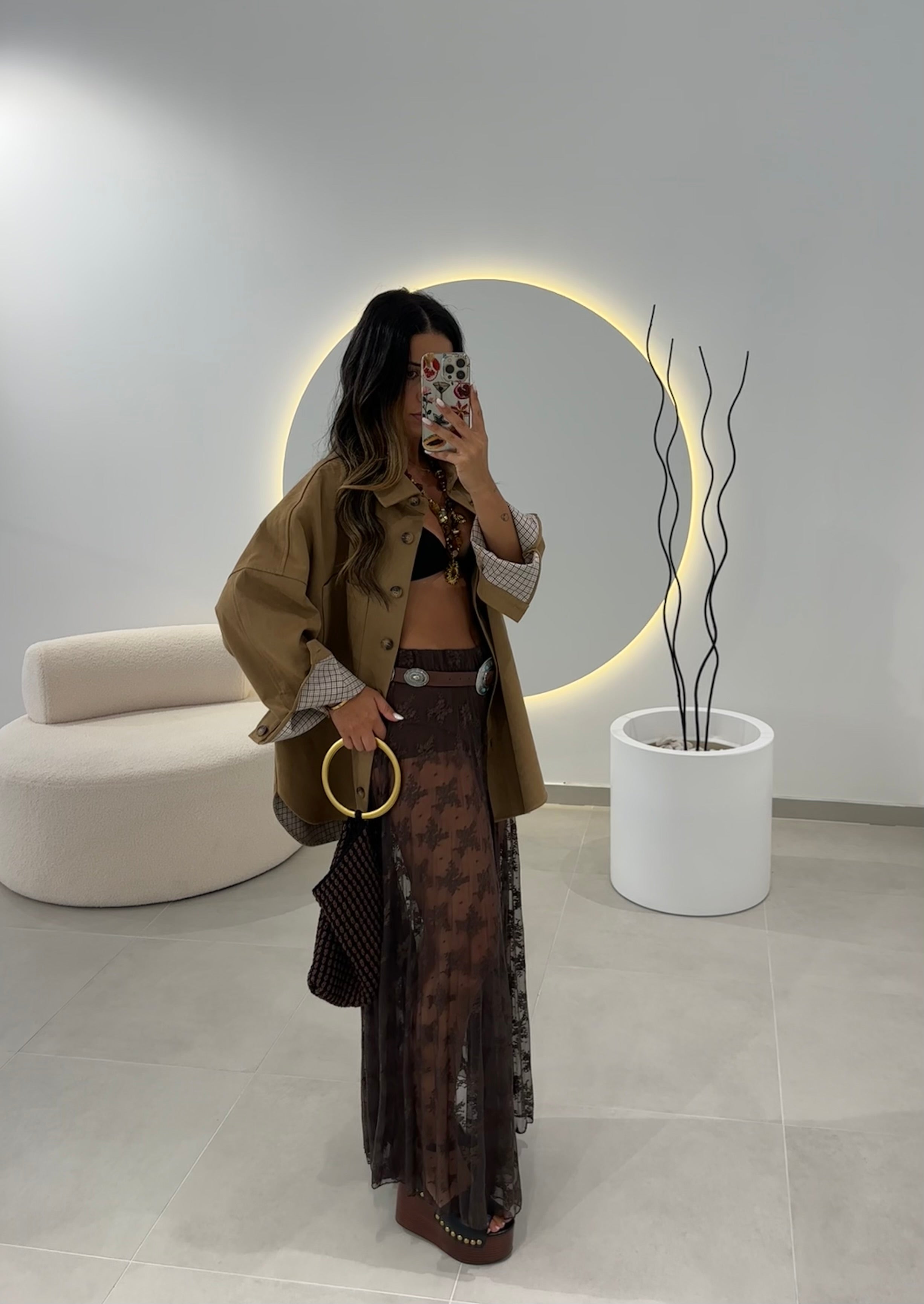 Lace Midi Skirt Lumina