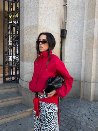 Red Bomber Jacket